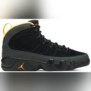 Jordan 9 Retro Dark Charcoal University Gold
